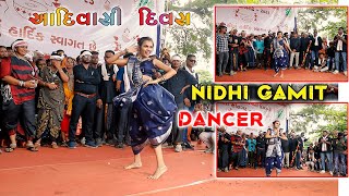 Gamit Nidhi Dancer  Adivasi Day Songadh 2023  Best Perfomonce [upl. by Miles]