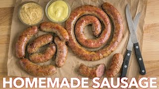 Dinner How To Make Homemade Sausage Kielbasa  Natashas Kitchen [upl. by Radie]