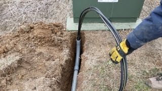 DIY Pulling Buriable Electrical through PVC [upl. by Nnairam]