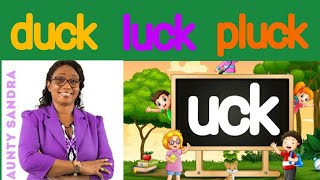 The uck word family  Rhyming Words  Kindergarten Reading Skills  short sound vowel  Phonics [upl. by Shandee]