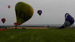 Fast hot air balloon landings Lorraine Mondial Air Ballons 2013 [upl. by Chassin]