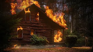 Fire sounds from a house burning with falling debris [upl. by Jesher834]