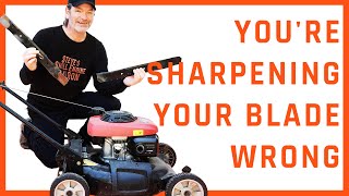 How To SHARPEN And BALANCE A Lawn Mower Blade The Correct Way [upl. by Sabella]