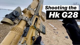 Shooting a Legend the Hk G28 German Semi Auto Sniper System [upl. by Letniuq]