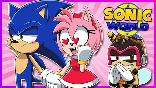 SONAMY CONFIRMED  Charmy Amy and Sonic Play Sonic World [upl. by Mcginnis]