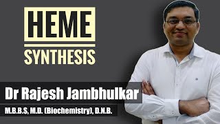 Heme synthesis pathway with mnemonic [upl. by Owiat]