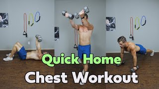 Quick Home Chest Workout for Beginners Using Dumbbells [upl. by Kramer970]