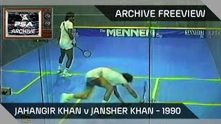 Squash Jahangir Khan v Jansher Khan  Archive Freeview [upl. by Eened]