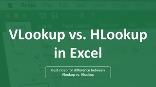 VLOOKUP vs HLOOKUP in Excel  Difference between Vlookup amp Hlookup [upl. by Wolfy533]