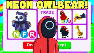 Trading NEON OWLBEAR in Adopt Me Roblox [upl. by Anirbes858]