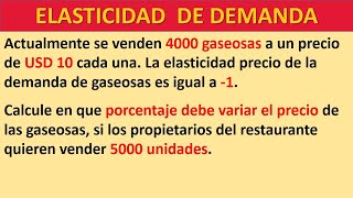 Elasticidad precio demanda ejercicios resueltos 4 [upl. by Notsruht728]