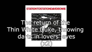 Station to Station  David Bowie  Lyrics [upl. by Mellie]