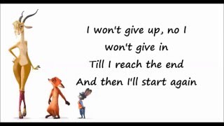 Shakira  Try Everything Lyrics Zootopia [upl. by Munafo]