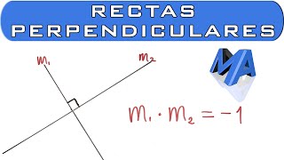 Rectas perpendiculares  Ecuación de la recta [upl. by Phipps495]