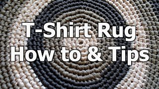 Crochet a RUG using T Shirt Yarn Tips to keep your rug FLAT as you crochet it [upl. by Maurine86]