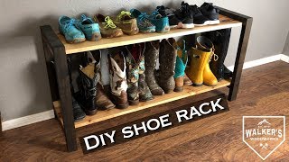 DIY simple modern shoe rack [upl. by Tamera]