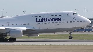 Lufthansa Boeing 747400 Takeoff from YVR [upl. by Maddocks]