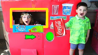 Caleb PRETEND PLAY w Vending Machine KIDS TOY STORY [upl. by Priscella]