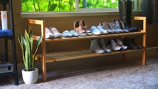 DIY Shoe Rack  Simple Elegant and Functional [upl. by Reiss604]