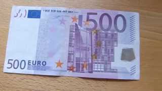 500 EURO banknote review [upl. by Nolrev]