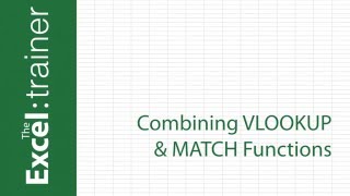 Excel Combining Vlookup and Match Functions [upl. by Edita]