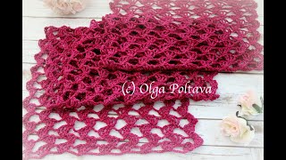 How to Crochet Easy Lacy Scarf Shawl Wrap Knitcrate April 2020 Crochet Video Tutorial [upl. by Ahsenrat]