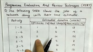 Lec38 Program Evaluation And Review Technique In Hindi  PERT in Operation Research [upl. by Karlen141]