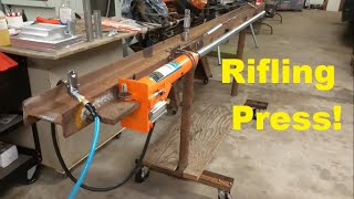 Button Rifling Press  Home Built [upl. by Erual]