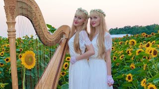 Healing Harp Music HARP REFLECTIONS Original Song Harp Twins [upl. by Ybur]