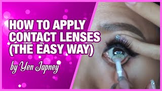 HOW TO APPLY CONTACT LENSES THE EASY WAY [upl. by Ebba]