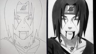 How to draw ITACHI Uchiha  Naruto Shippuden [upl. by Laehcim]