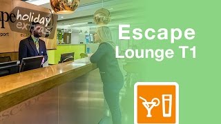 Manchester Airport Escape Lounge T1 Review  Holiday Extras [upl. by Ahtel150]