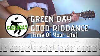 GREEN DAY  GOOD RIDDANCE Time Of Your Life  Guitar COVER Tutorial FREE TAB [upl. by Merla]