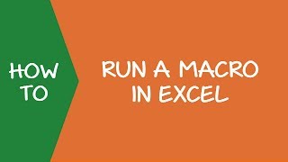 How to Run a Macro in Excel [upl. by Pleasant]