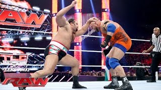 Ryback vs Rusev Raw November 30 2015 [upl. by Briano320]