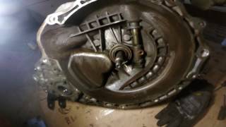 Chevy Aveo clutch release bearing removal [upl. by Sirad]