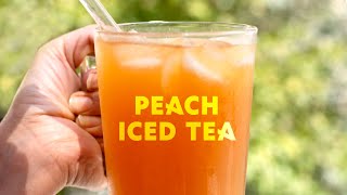 How To Make Peach Iced Tea  The Best Fresh Cold Brew Drink [upl. by Assilana]