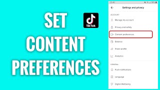 How To Set Content Preferences On TikTok [upl. by Fang]