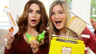 TESTING FUN KITCHEN GADGETS w iJustine [upl. by Enomys990]