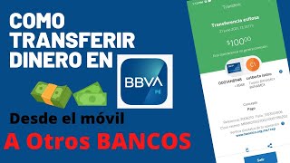 Como hacer una transferencia bancaria BBVA móvil [upl. by Bogoch629]