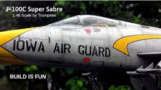 Trumpeter F100 Super Sabre 148 Full build [upl. by Sivaj]