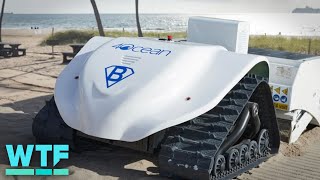 Meet the fully electric robot cleaning beaches 🌴 [upl. by Portwine]