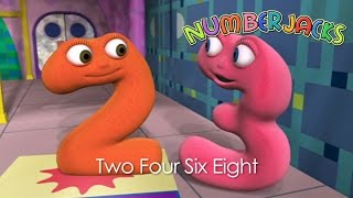 NUMBERJACKS  Two Four Six Eight  S1E41  Full Episode [upl. by Oigaib287]