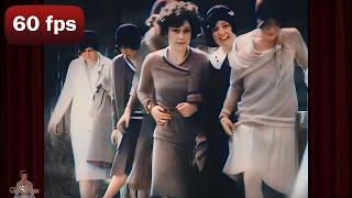 A Day in 1920s Hollywood  1929 AI Enhanced Flappers on Film 60 fps4k [upl. by Duong]