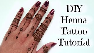 DIY Easy Henna Tattoo Tutorial  Tips and Tricks [upl. by Nesila833]