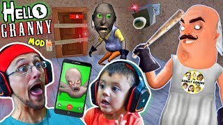 HELLO GRANNY a Hello Neighbor Grannys House Mod MiniGame Baybee Slendrina FaceTimes FGTEEV [upl. by Irek]