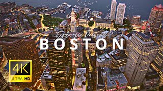 Boston Massachusetts USA 🇺🇸 in 4K ULTRA HD 60FPS Video by Drone [upl. by Ahsemak459]