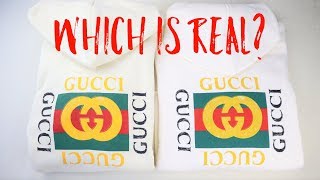 Real vs Fake Gucci Logo Hoodie  Tips for Spotting Replica Gucci [upl. by Ekal856]