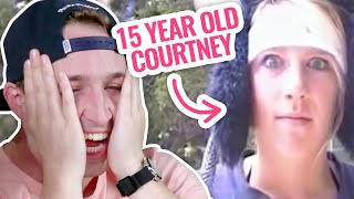 WE REACT TO COURTNEY’S OLD YOUTUBE VIDEOS [upl. by Legir]