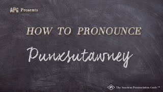 How to Pronounce Punxsutawney  Punxsutawney Pronunciation [upl. by Olen]